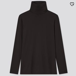 uniqlo grey heattech turtleneck tshirt size S